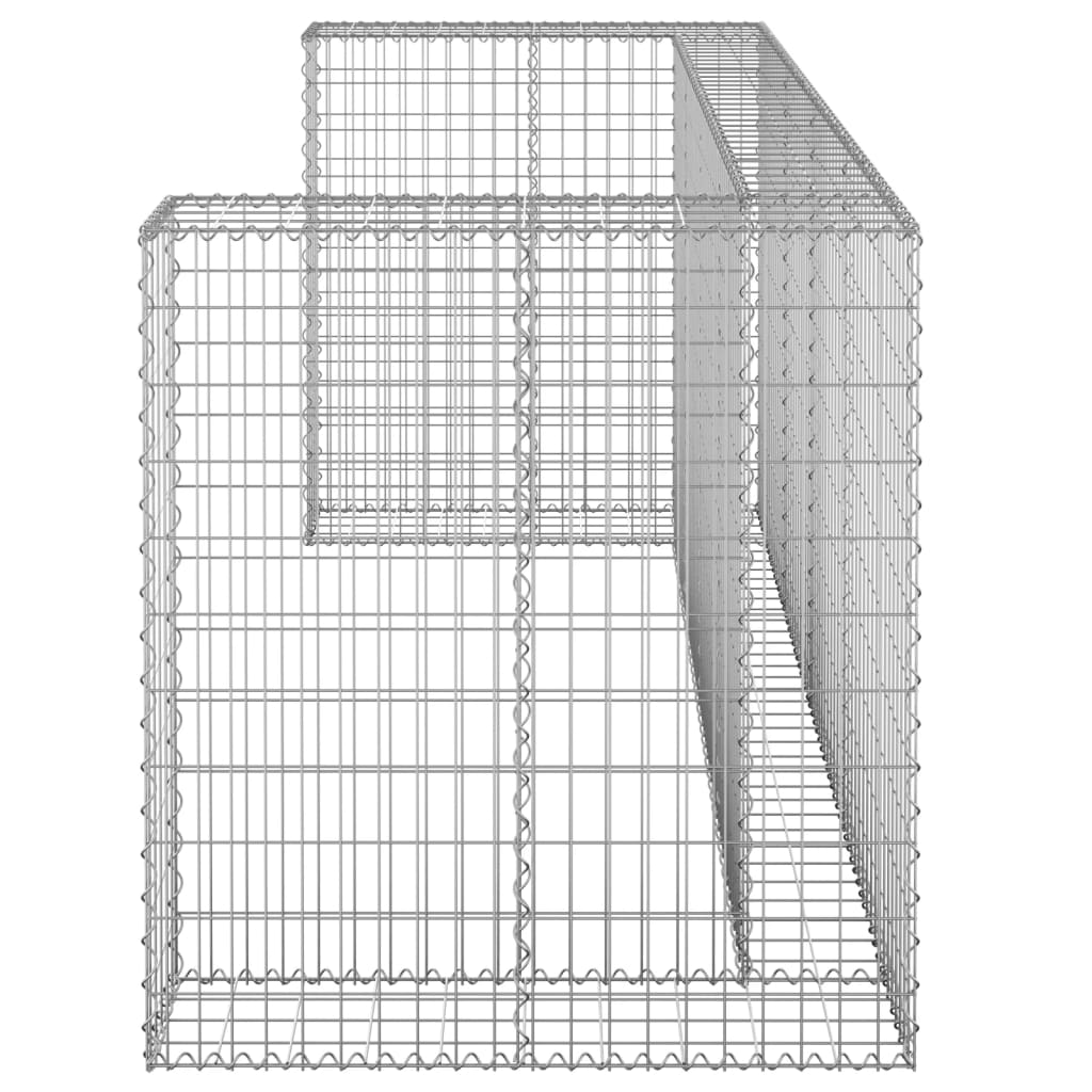 Mur en gabion pour poubelles Acier galvanisé 250x100x110 cm