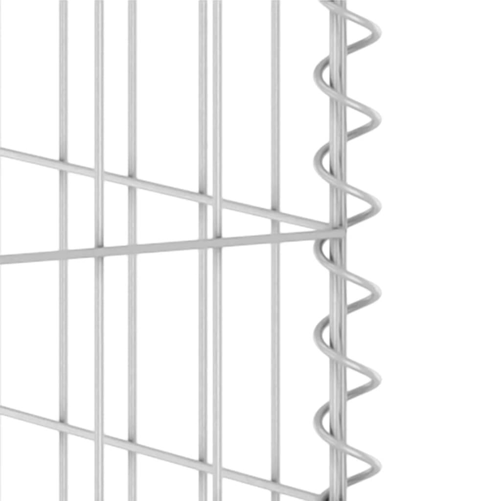 Mur en gabion pour poubelles Acier galvanisé 250x100x110 cm