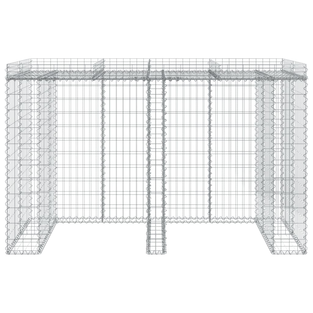 Mur de gabion pour poubelle 192x91x120 cm fer galvanisé