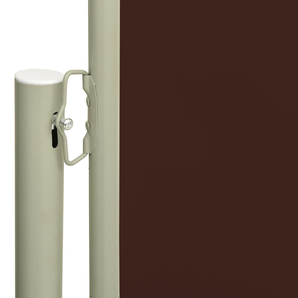 Auvent latéral rétractable de patio 160x300 cm Marron