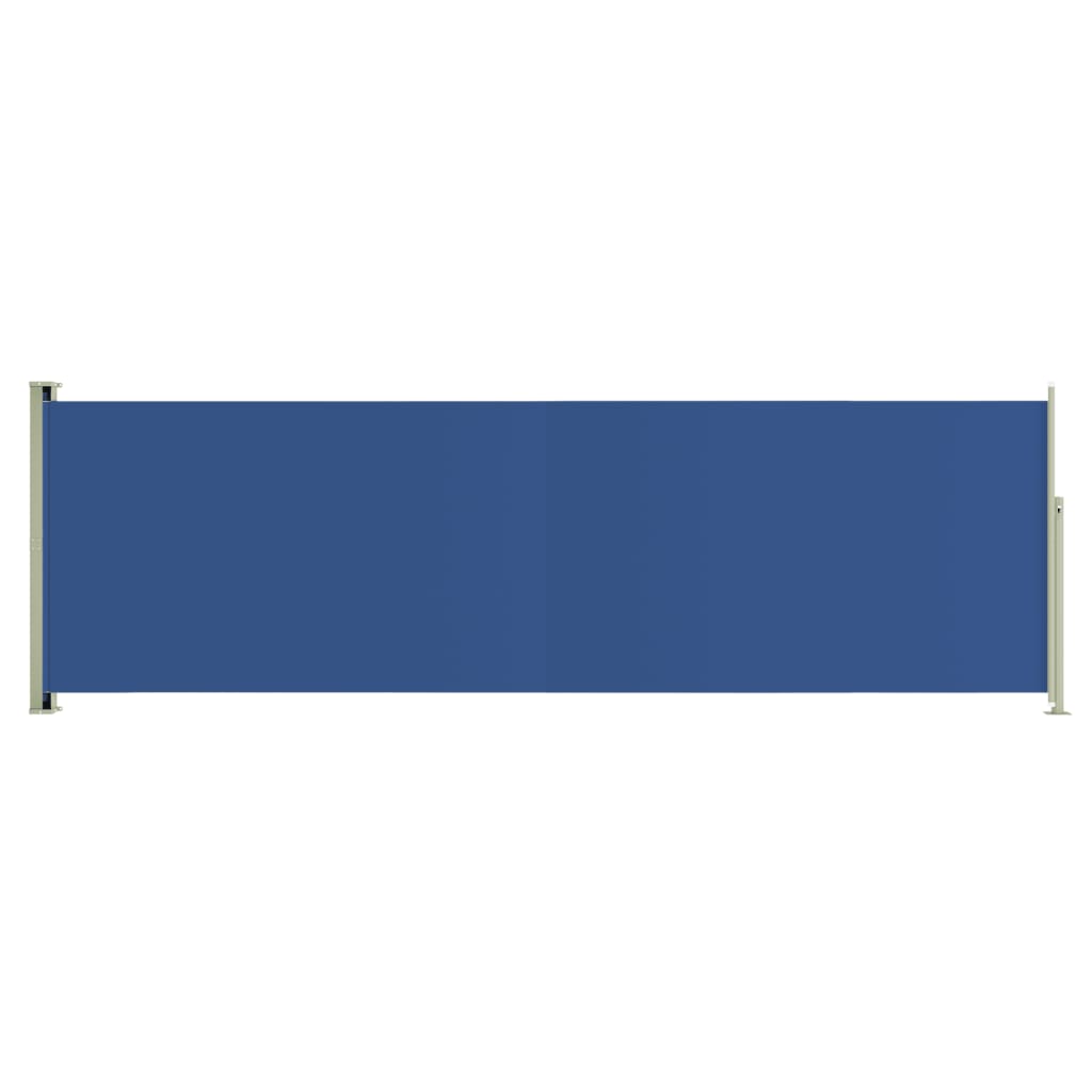 Auvent latéral rétractable de patio 160x500 cm Bleu