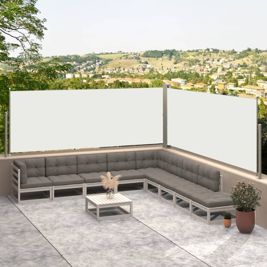 Auvent latéral rétractable Crème 117x600 cm
