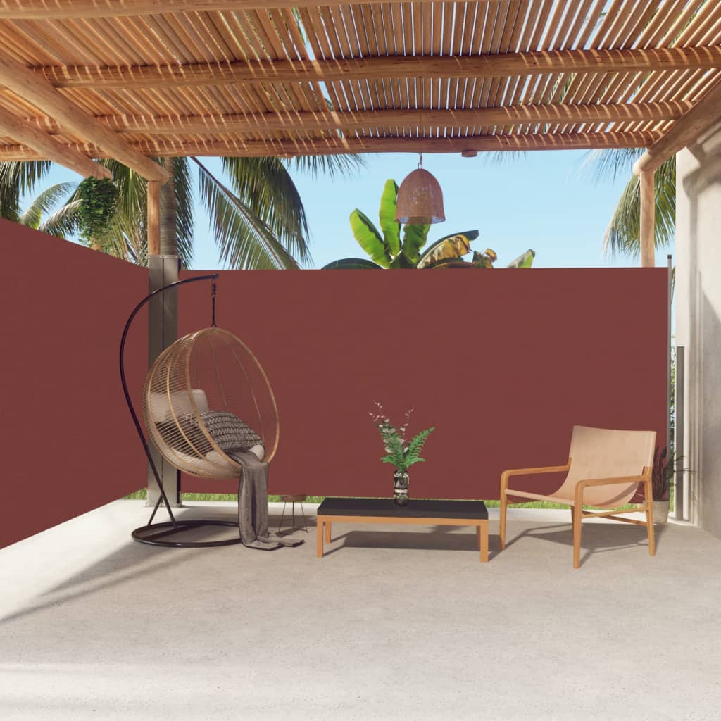 Auvent latéral rétractable Marron 180x600 cm