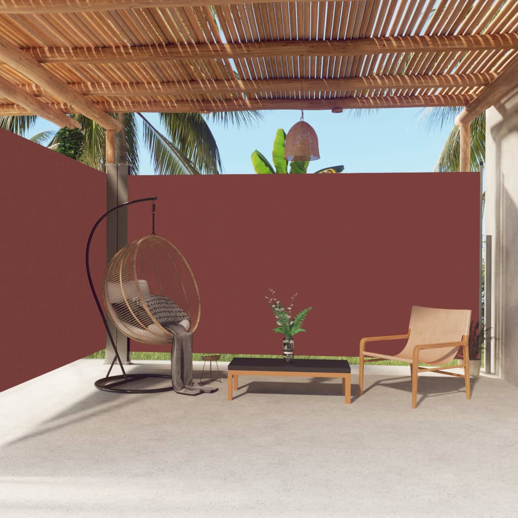 Auvent latéral rétractable Marron 200x600 cm