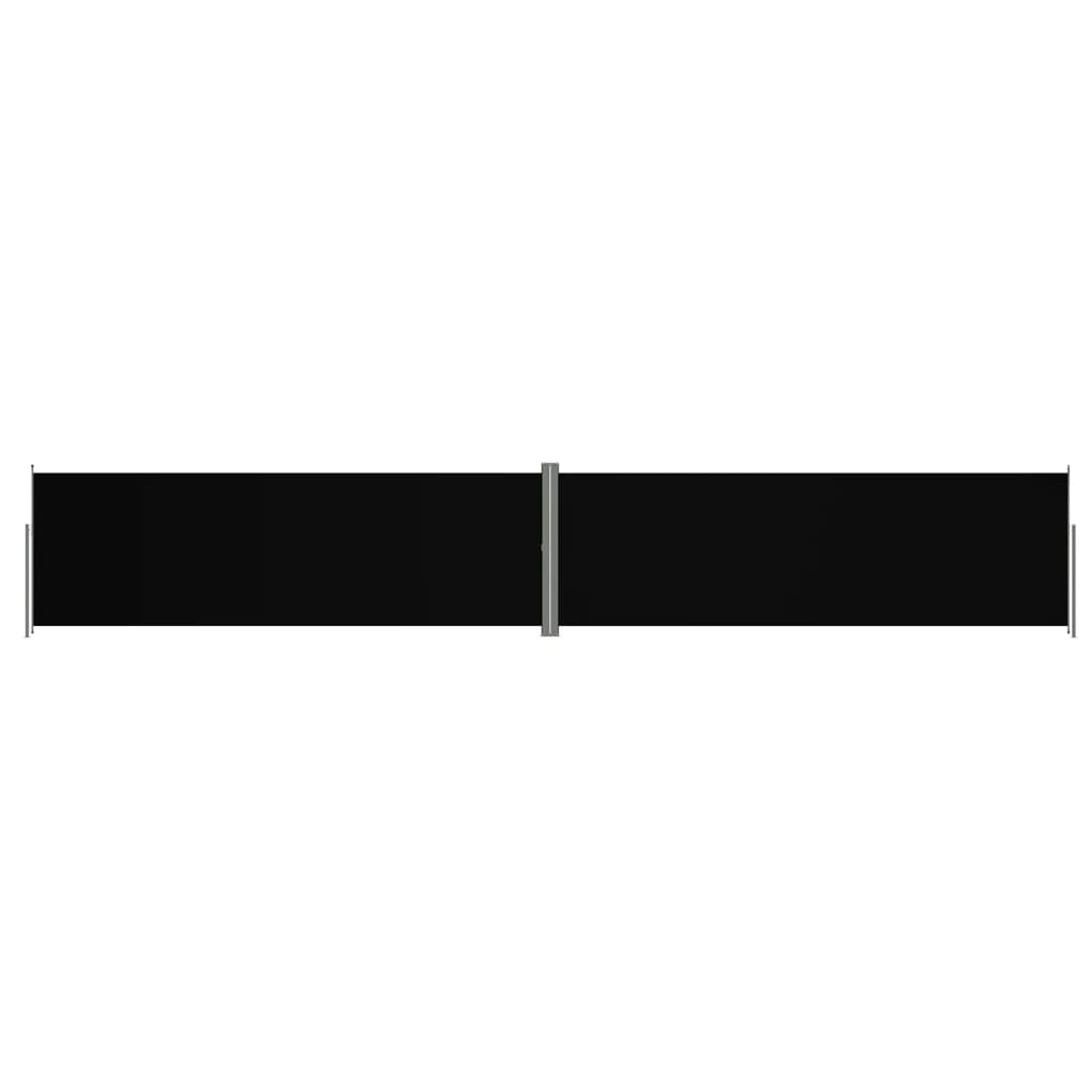 Auvent latéral rétractable Noir 200x1200 cm