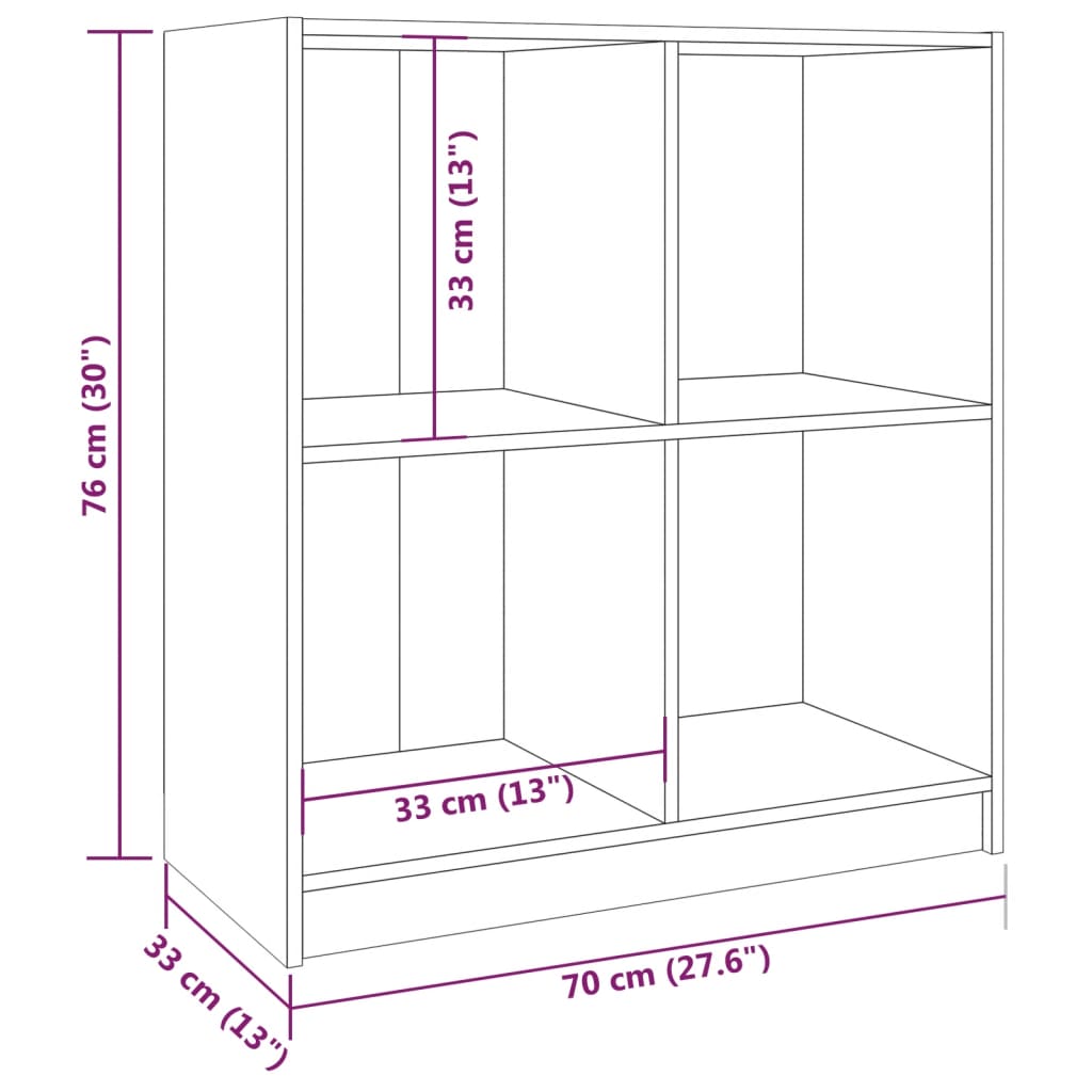 Buffet Blanc 70x33x76 cm Bois de pin massif
