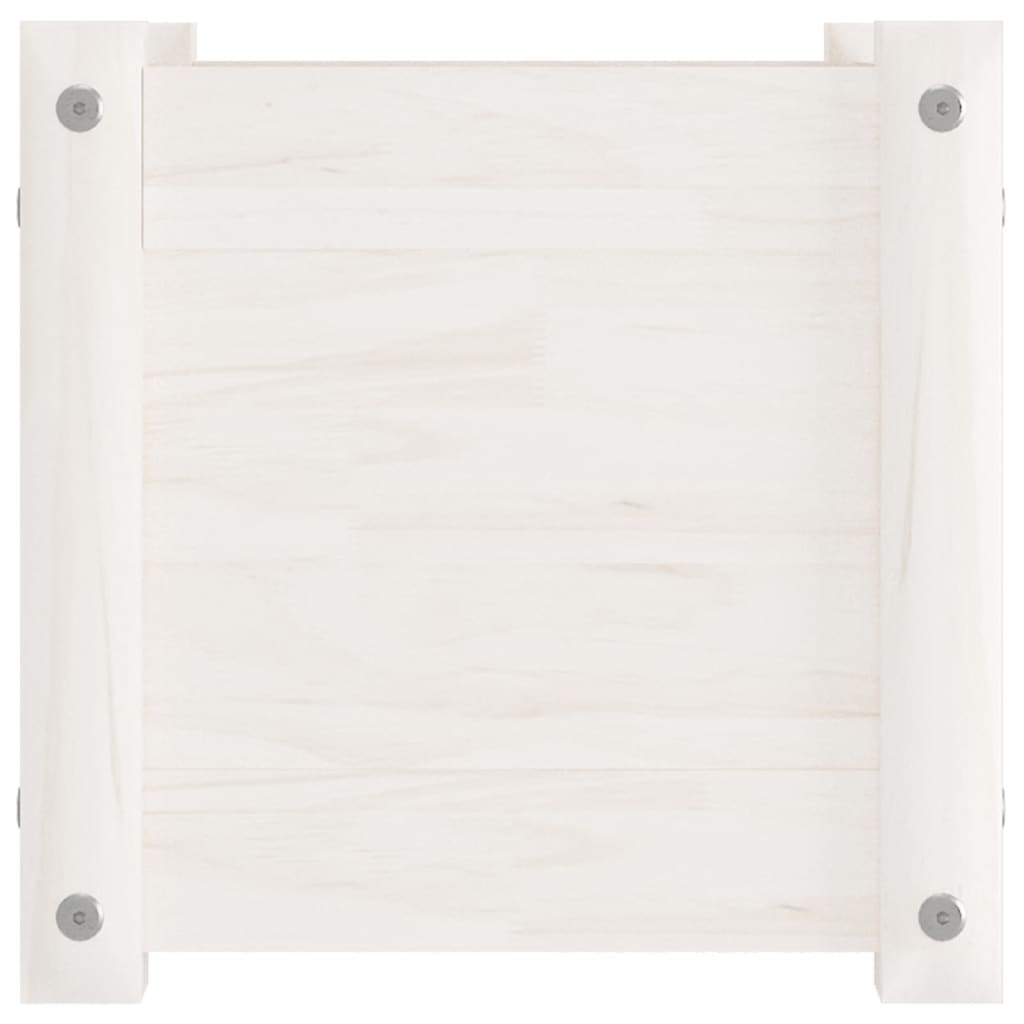 Jardinière d'extérieur Blanc 31x31x31 cm Bois de pin massif