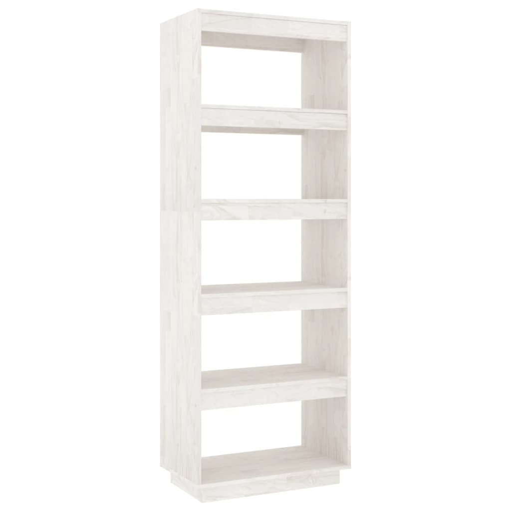 Bibliothèque/Séparateur de pièce Blanc 60x35x167 cm Pin massif