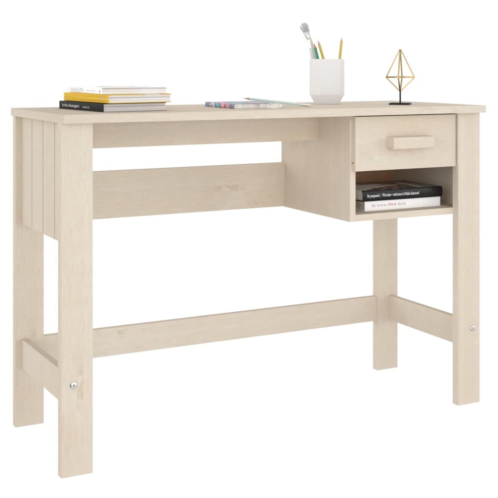 Bureau Marron miel 110x40x75 cm Bois massif de pin