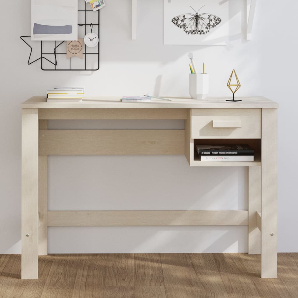 Bureau Marron miel 110x40x75 cm Bois massif de pin