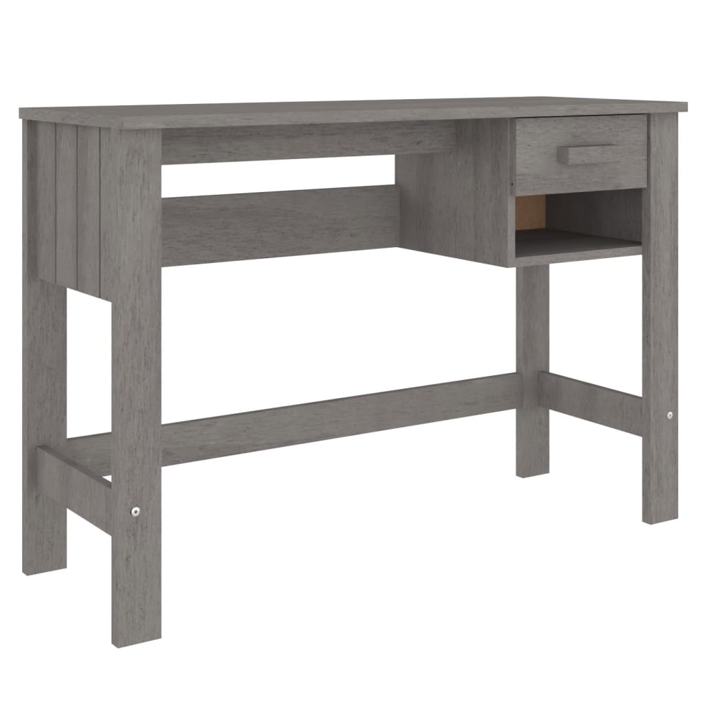 Bureau Gris clair 110x40x75 cm Bois massif de pin
