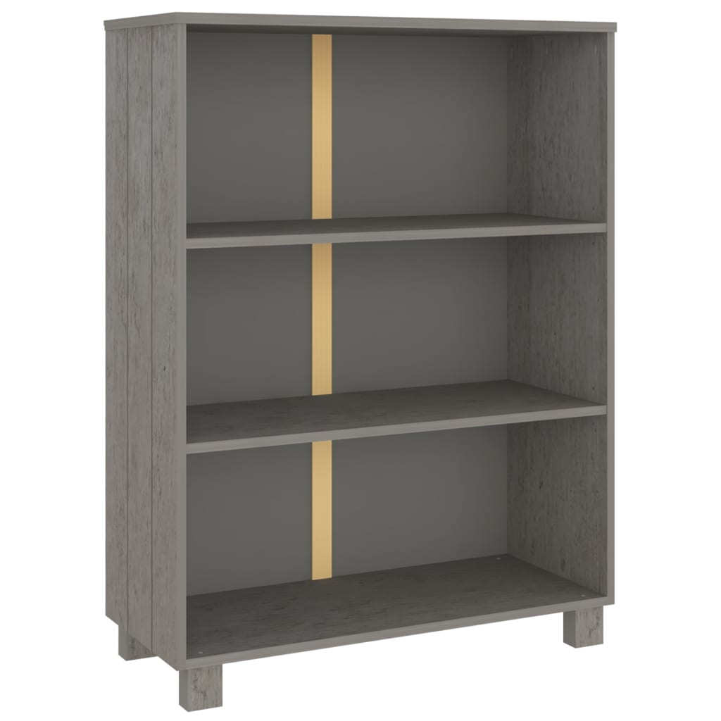 Bibliothèque Gris clair 85x35x112 cm Bois de pin massif