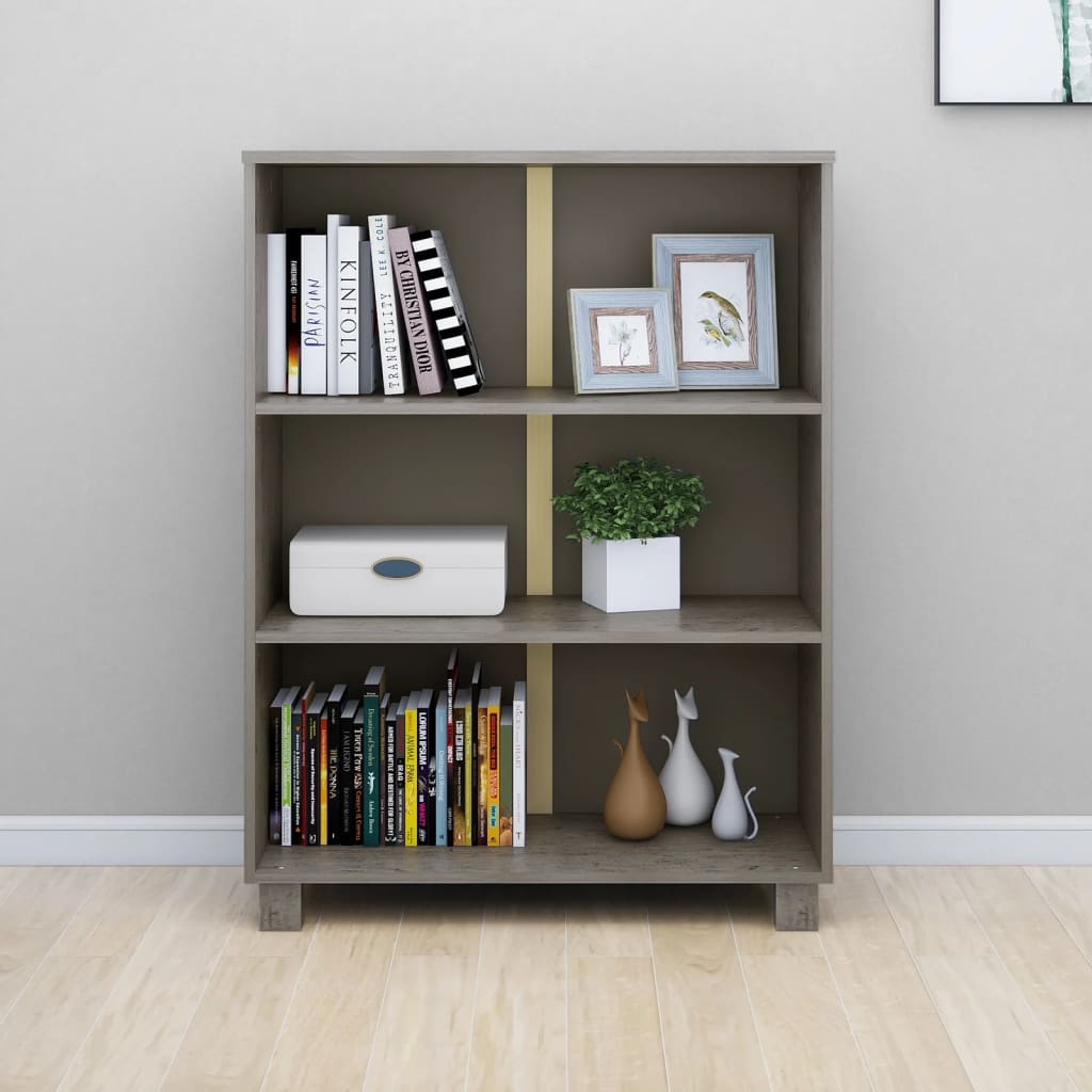 Bibliothèque Gris clair 85x35x112 cm Bois de pin massif