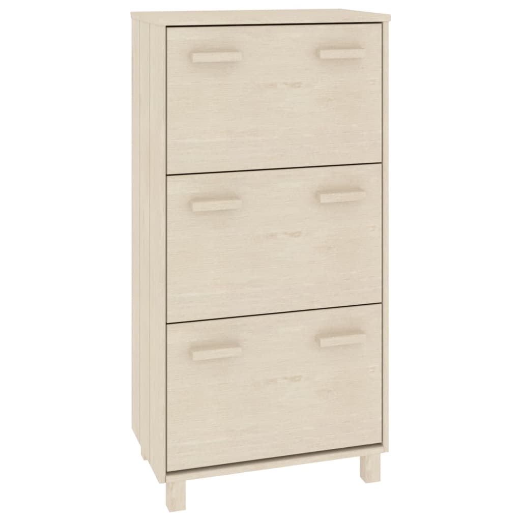 Armoire à chaussures Marron miel 59,5x35x117 cm Bois de pin