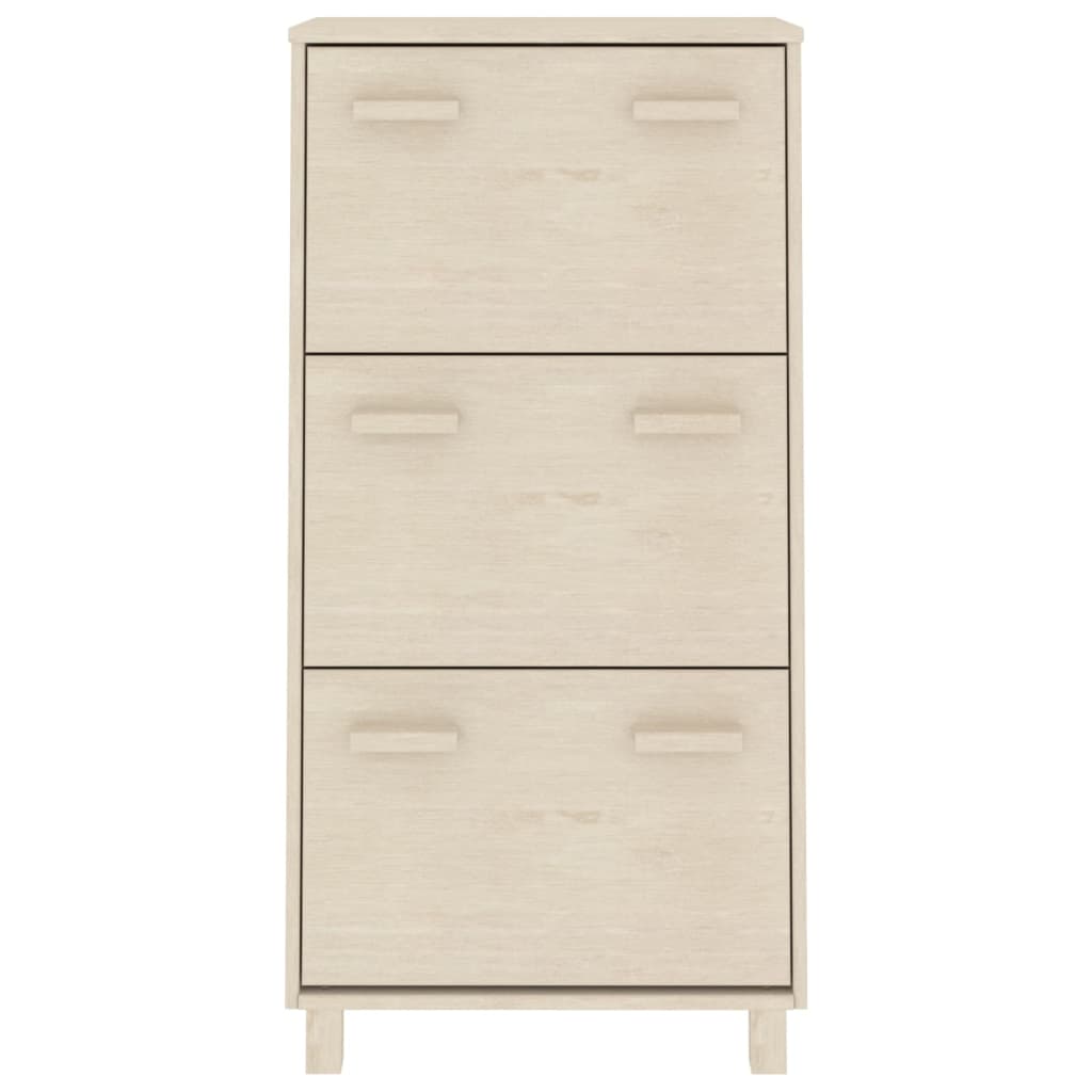 Armoire à chaussures Marron miel 59,5x35x117 cm Bois de pin