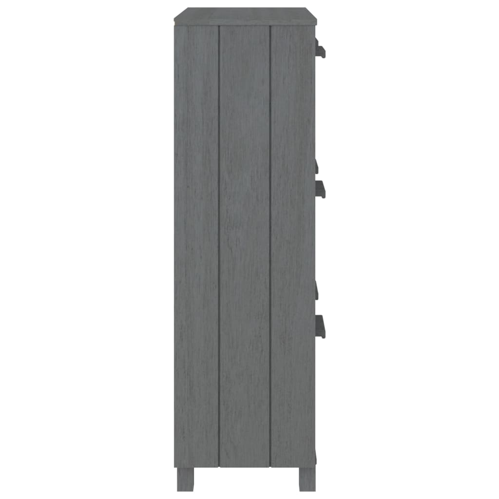 Armoire à chaussures Gris foncé 59,5x35x117 cm Bois de pin