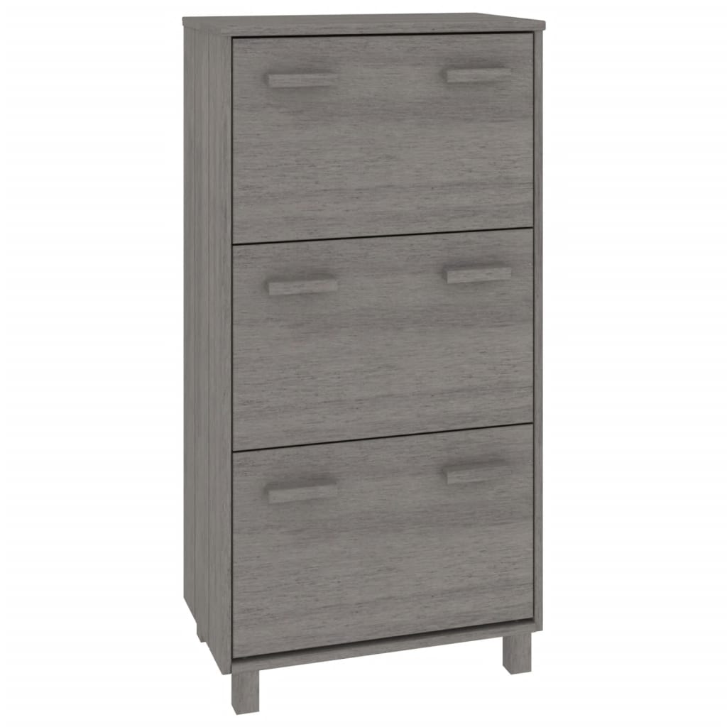Armoire à chaussures Gris clair 59,5x35x117 cm Bois de pin