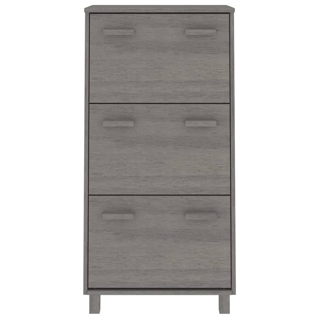 Armoire à chaussures Gris clair 59,5x35x117 cm Bois de pin