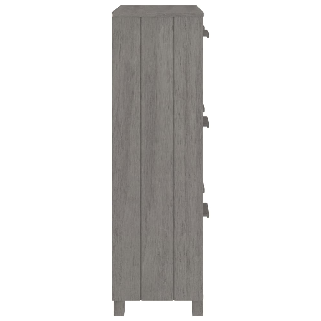 Armoire à chaussures Gris clair 59,5x35x117 cm Bois de pin