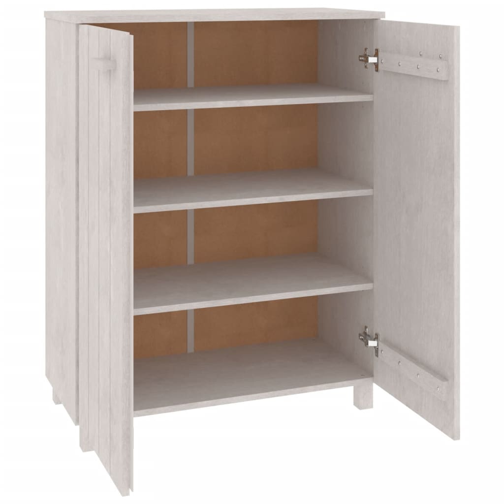 Armoire à chaussures Blanc 85x40x108 cm Bois de pin solide