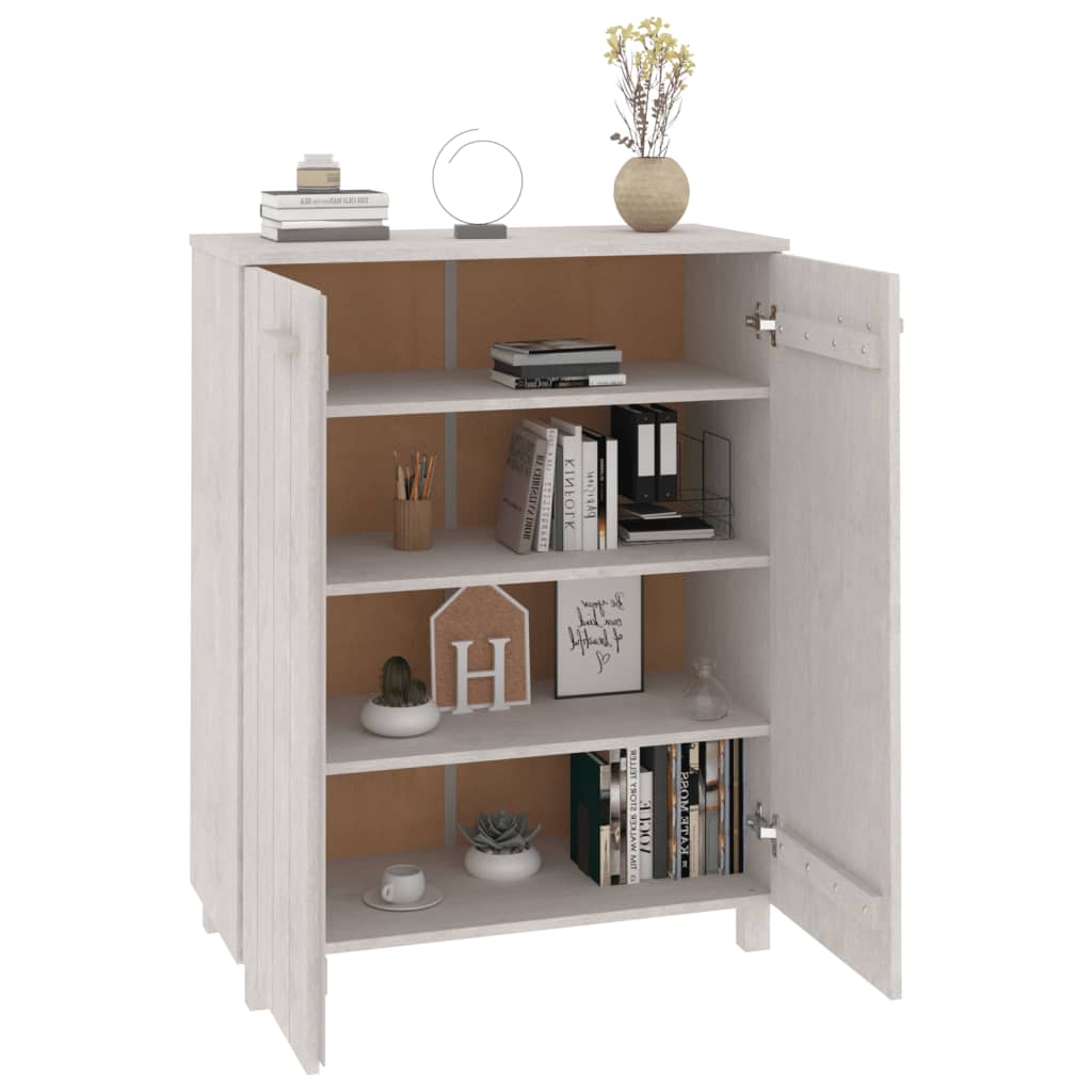 Armoire à chaussures Blanc 85x40x108 cm Bois de pin solide
