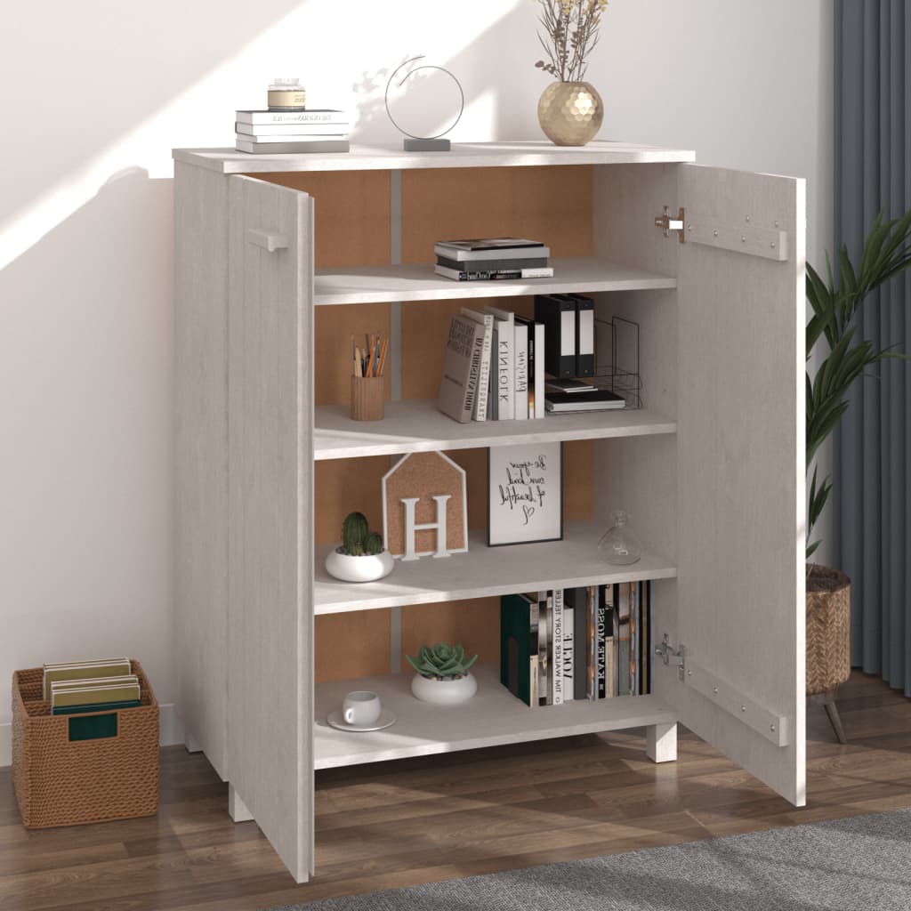 Armoire à chaussures Blanc 85x40x108 cm Bois de pin solide