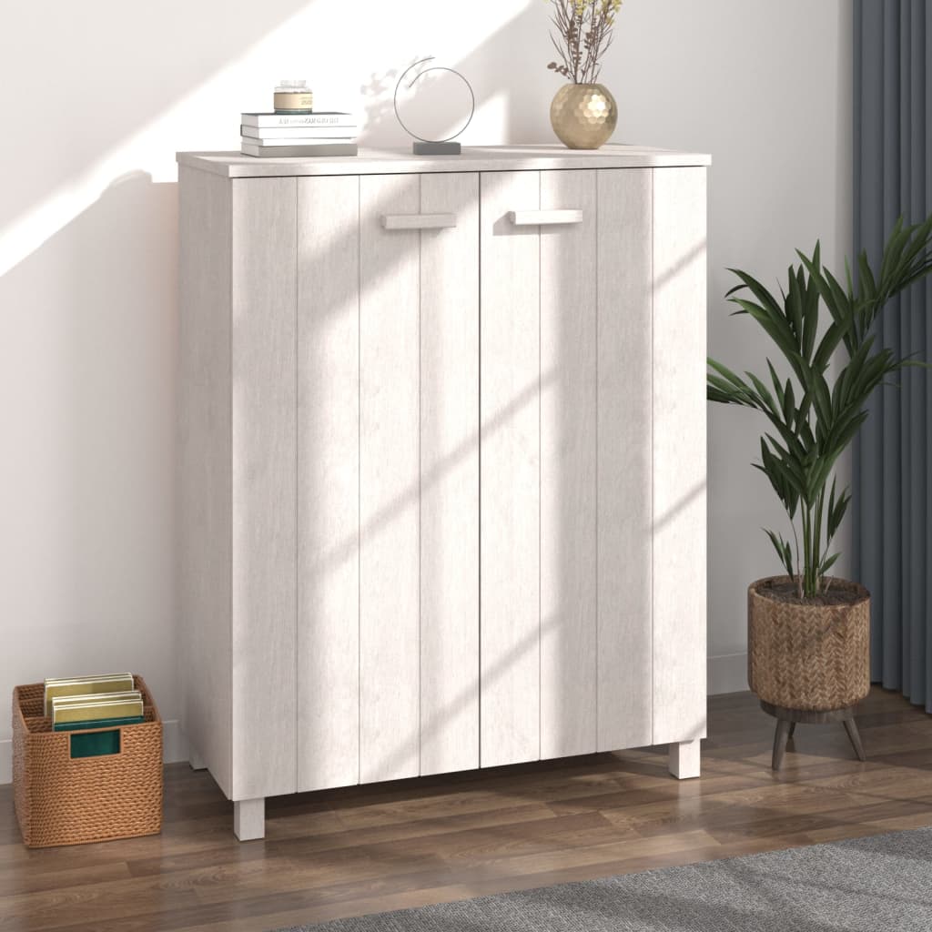 Armoire à chaussures Blanc 85x40x108 cm Bois de pin solide
