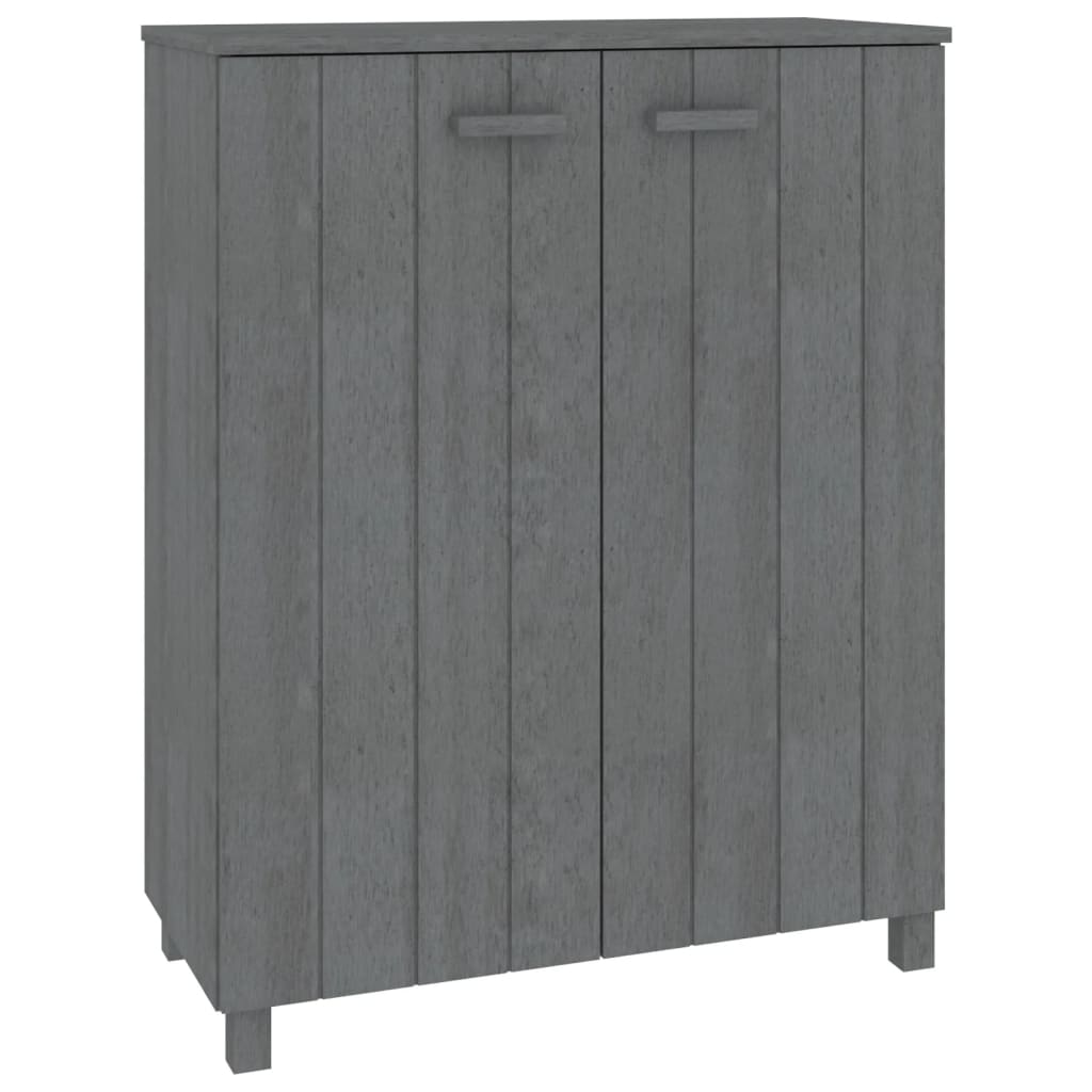 Armoire à chaussures Gris foncé 85x40x108 cm Bois de pin solide