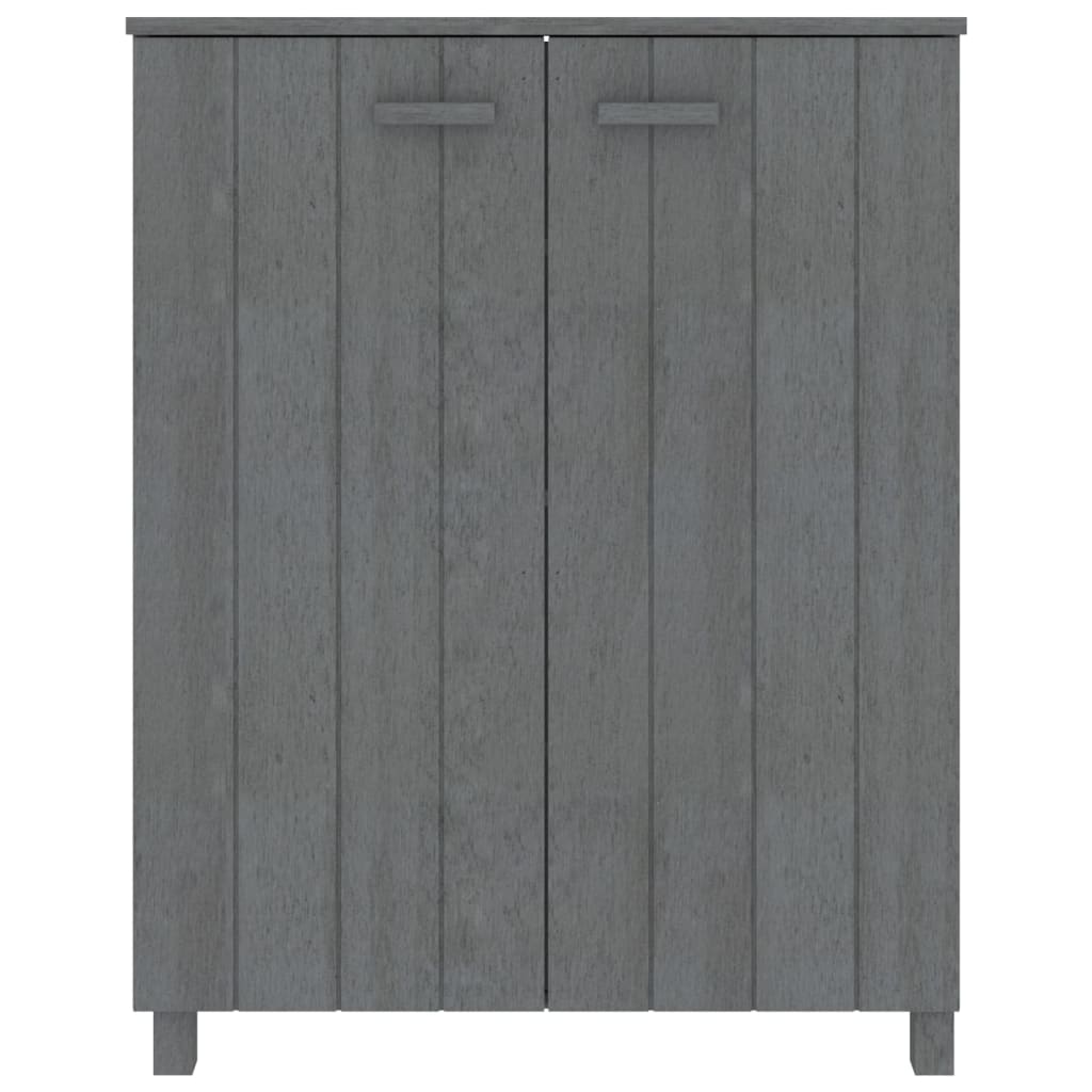 Armoire à chaussures Gris foncé 85x40x108 cm Bois de pin solide