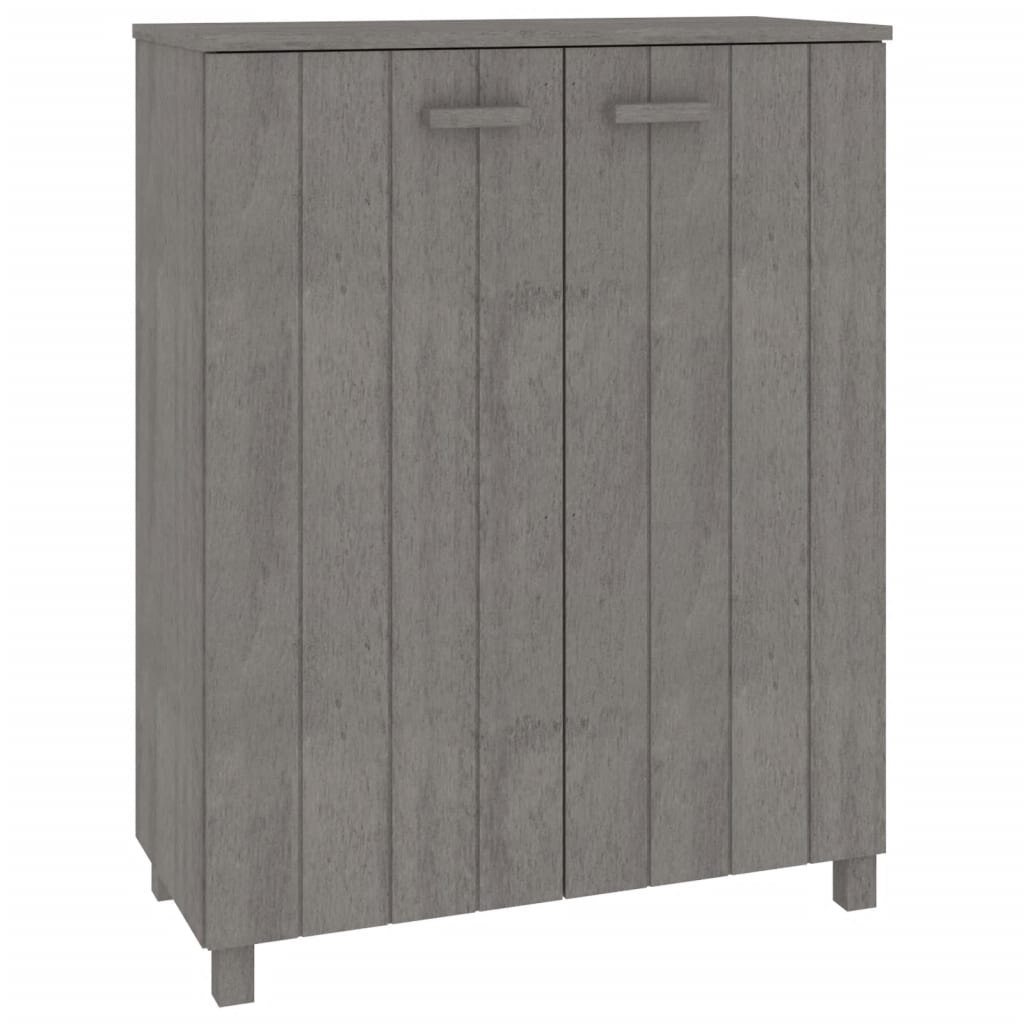 Armoire à chaussures Gris clair 85x40x108 cm Bois de pin solide