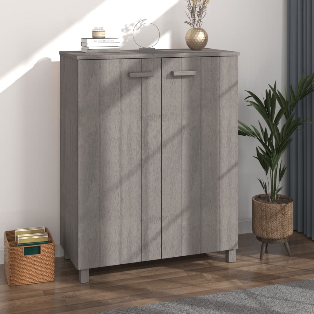 Armoire à chaussures Gris clair 85x40x108 cm Bois de pin solide