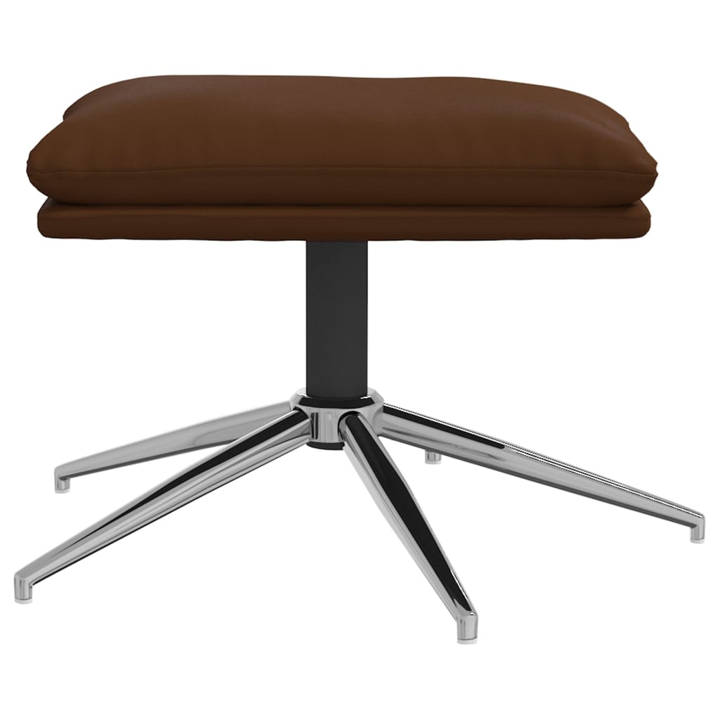 Repose-pied Marron 45x29,5x39 cm Similicuir brillant
