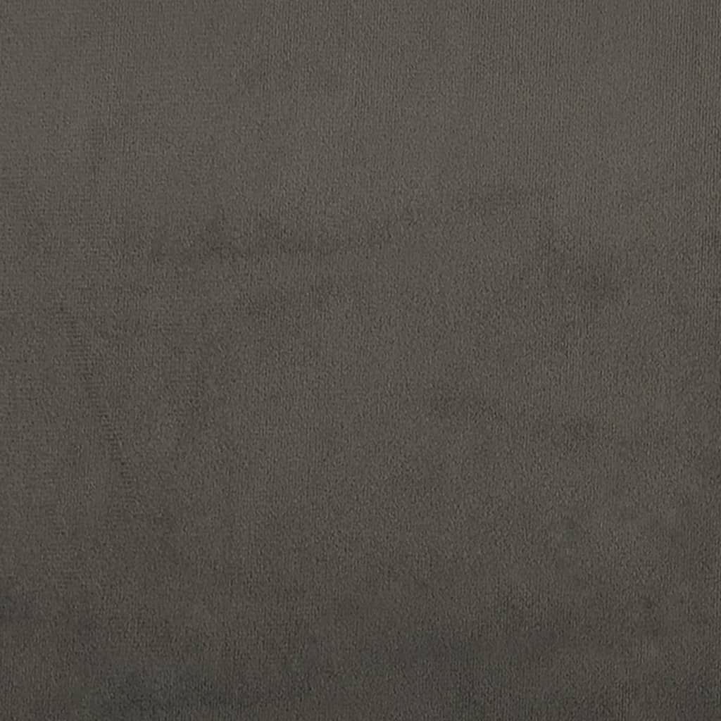 Repose-pied Gris foncé 60x60x39 cm Velours