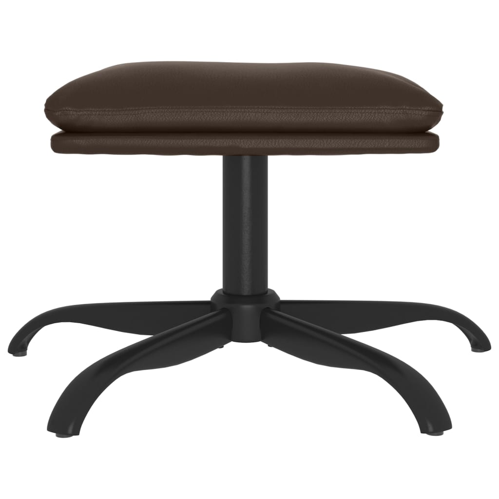 Repose-pied Marron 60x60x39 cm Similicuir