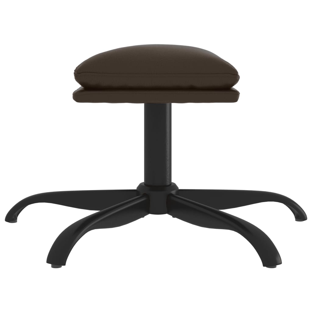 Repose-pied Marron 60x60x39 cm Similicuir