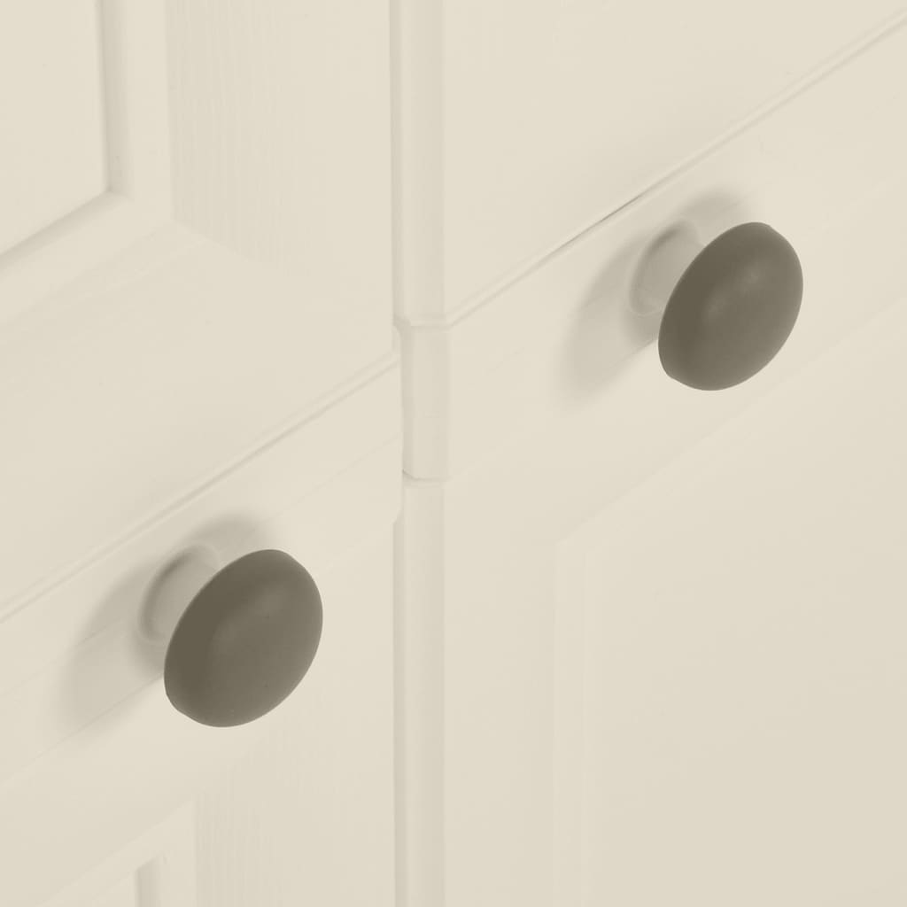 Armoire en plastique 79x43x85,5 cm Design de bois Crème