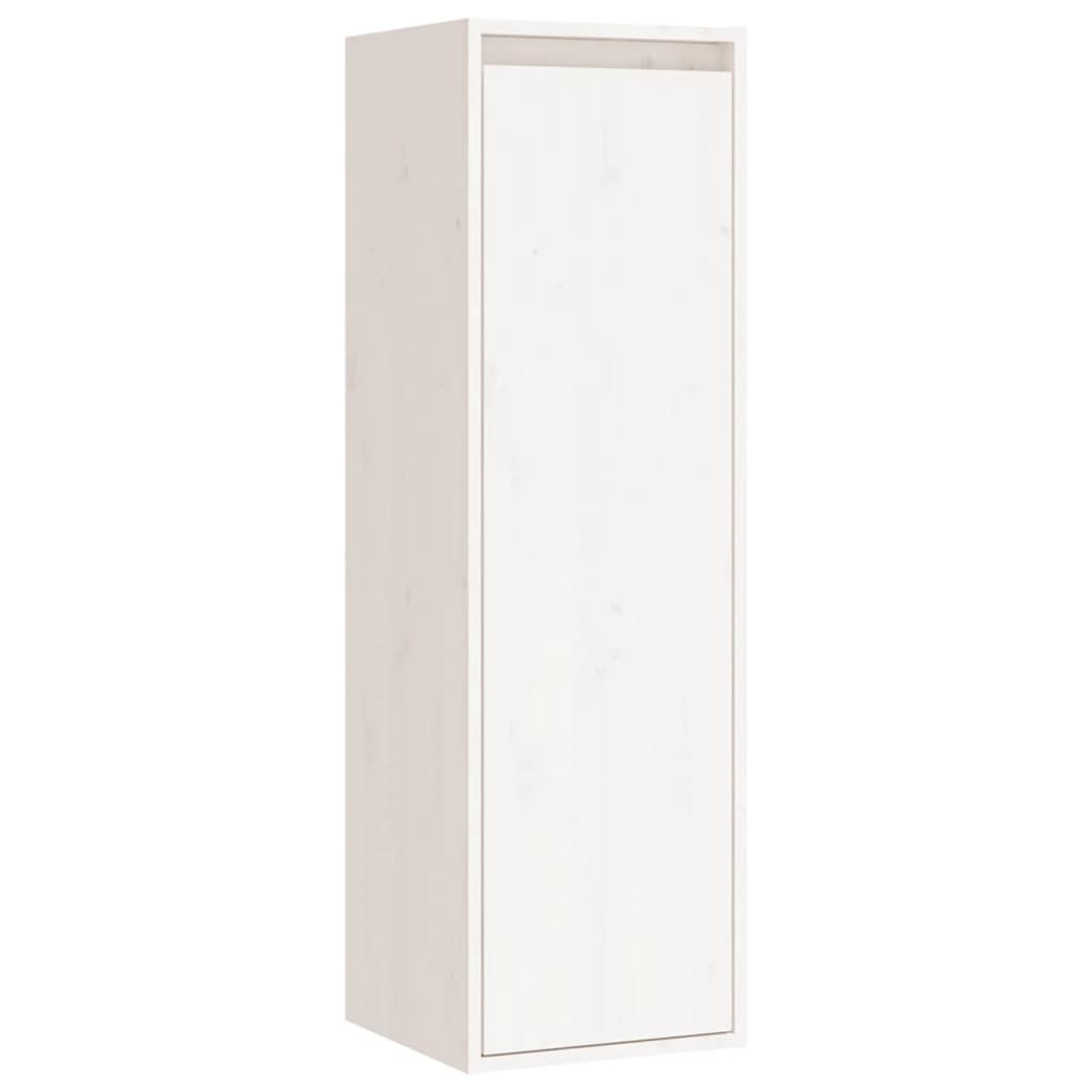 Armoire murale Blanc 30x30x100 cm Bois de pin massif