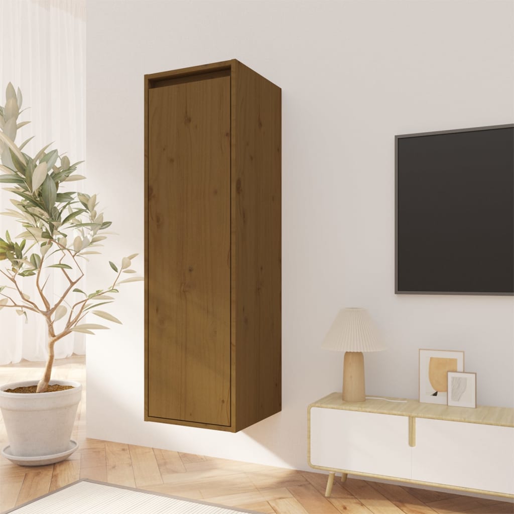 Armoire murale Marron miel 30x30x100 cm Bois de pin massif