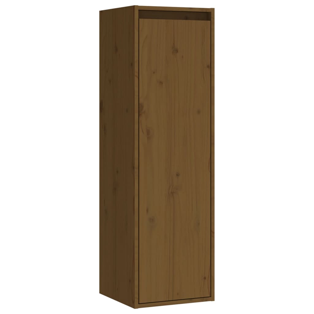 Armoires murales 2 pcs Marron miel 30x30x100 cm Pin massif