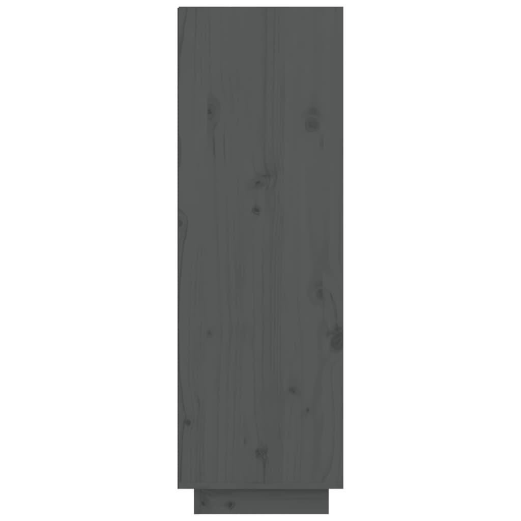 Armoire à chaussures Gris 60x34x105 cm Bois de pin massif