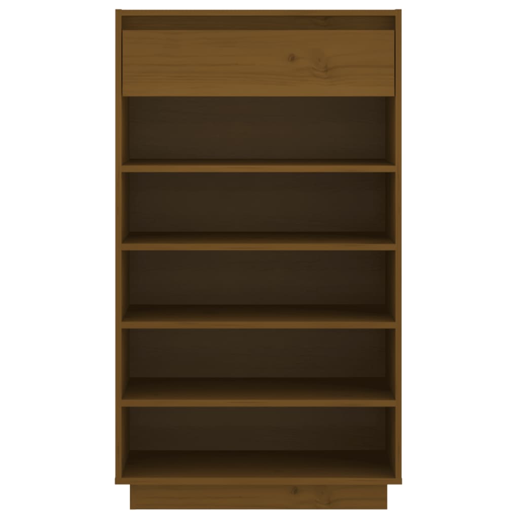 Armoire à chaussures Marron miel 60x34x105cm Bois de pin massif