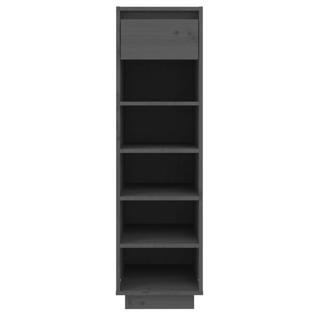 Armoire à chaussures Gris 34x30x105 cm Bois de pin massif