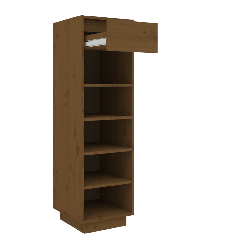 Armoire à chaussures Marron miel 34x30x105cm Bois de pin massif