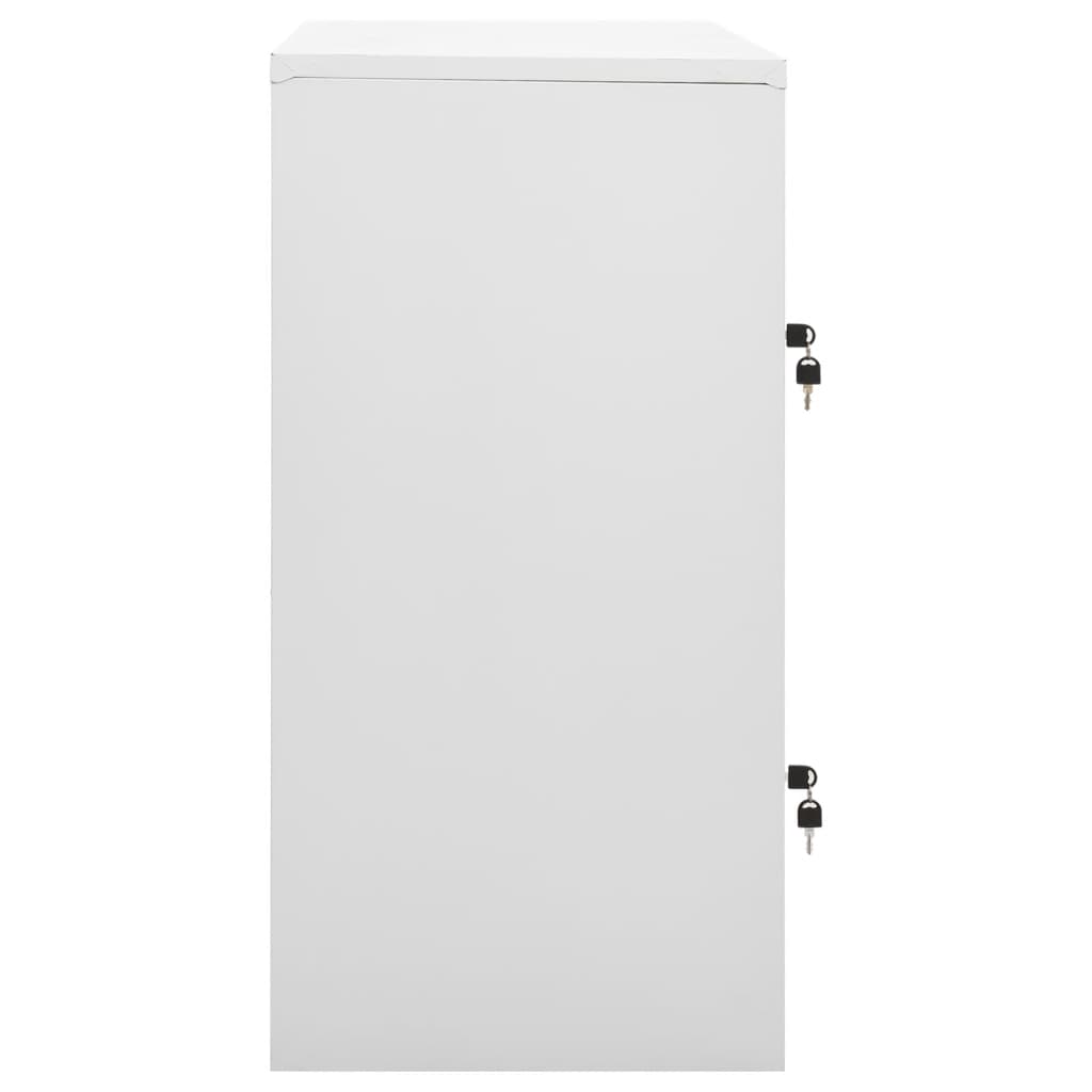 Armoires à casiers 2 pcs Gris clair 90x45x92,5 cm Acier