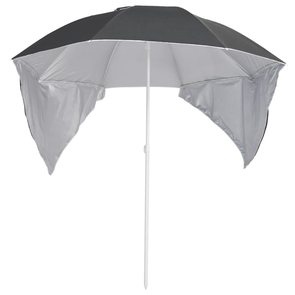 Parasol de plage avec parois latérales Anthracite 215 cm