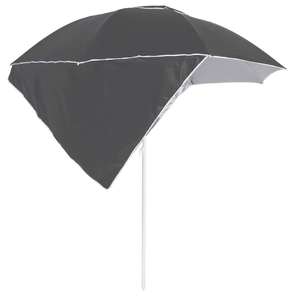 Parasol de plage avec parois latérales Anthracite 215 cm