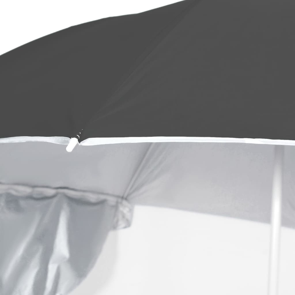 Parasol de plage avec parois latérales Anthracite 215 cm