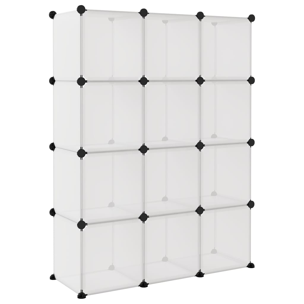 Cubes de rangement 12 pcs Transparent PP