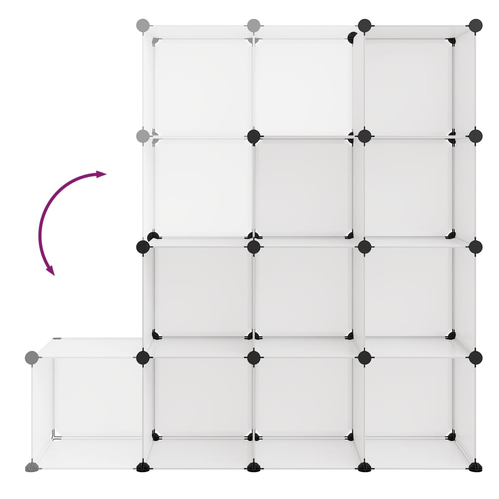 Cubes de rangement 12 pcs Transparent PP