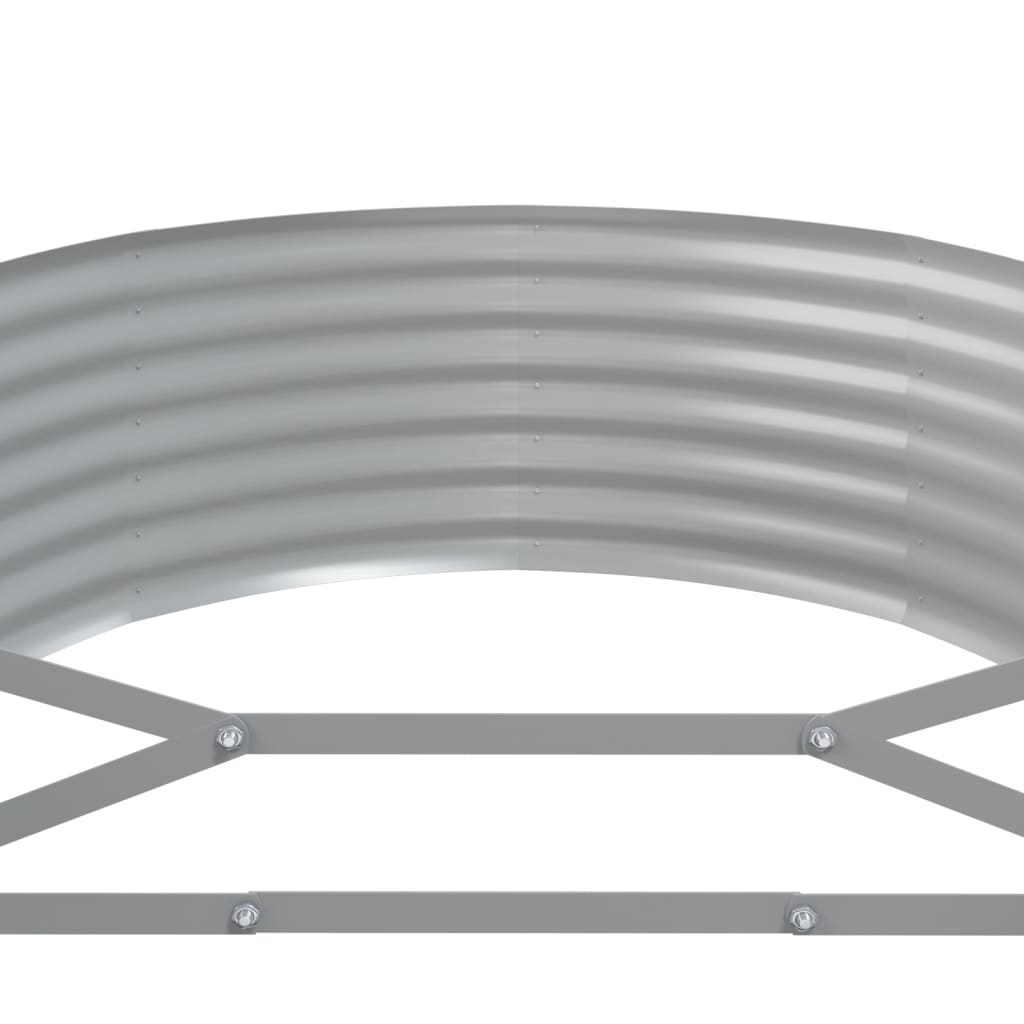 Jardinière Acier enduit de poudre 322x100x36 cm Argenté